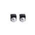 Product photo of black mini hair clips with large white pearl centers on white background