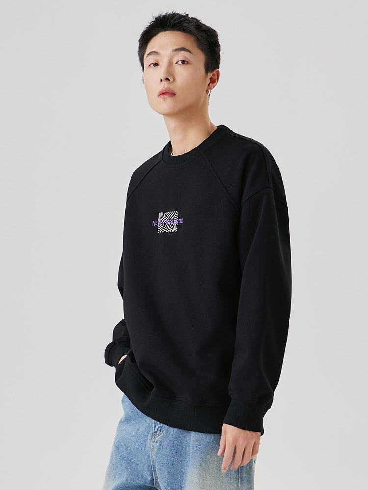 Neon Wave Logo Cotton Blend Sweatshirt