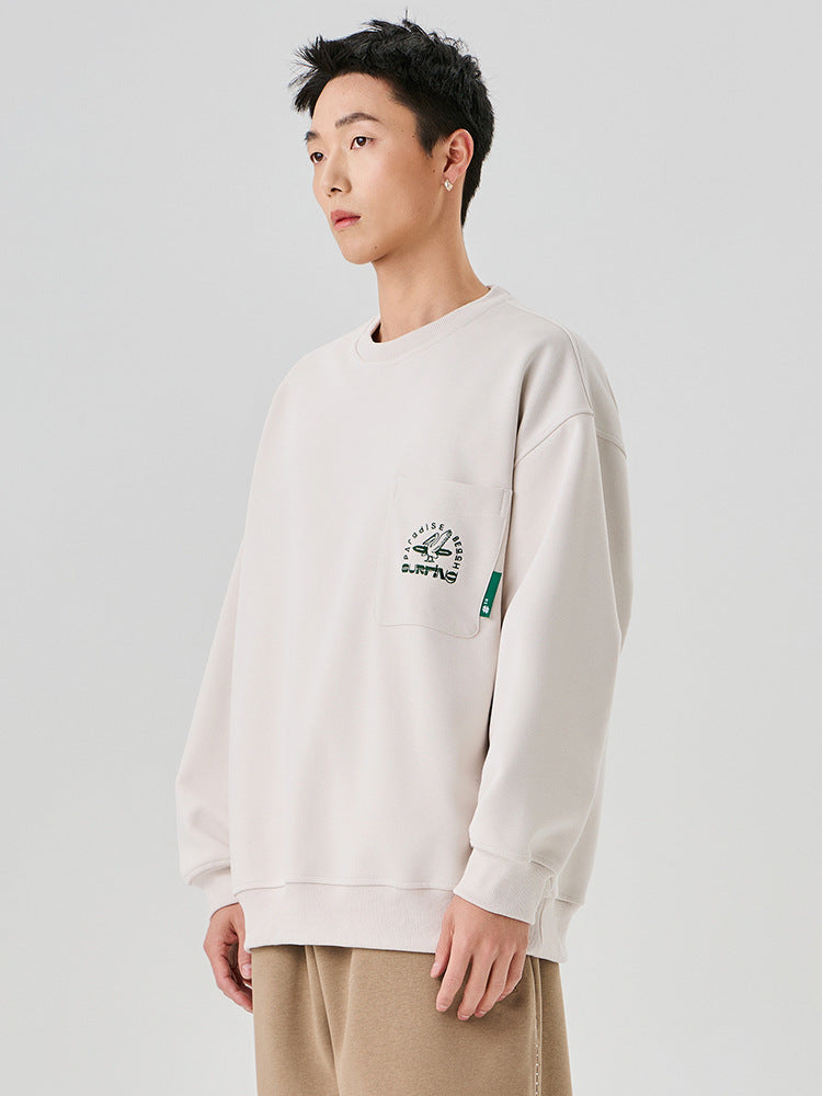Pocket Logo Cotton Blend Sweatshirt