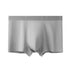 Gray men's boxer briefs with center pouch, smooth fabric, seamless design, and contrasting waistband