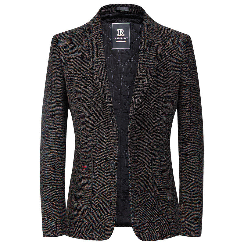 Blazer de lana acolchada de primera calidad para hombre | Chaqueta de invierno de corte ajustado