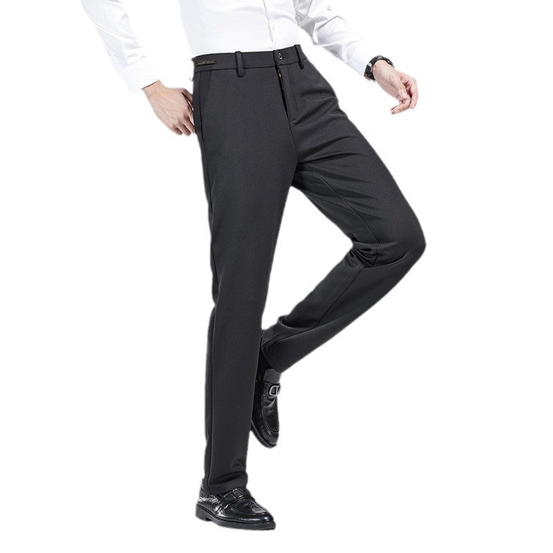 Men's Luxury Fleece-Lined Wool Pants | Winter Thermal Business Trousers