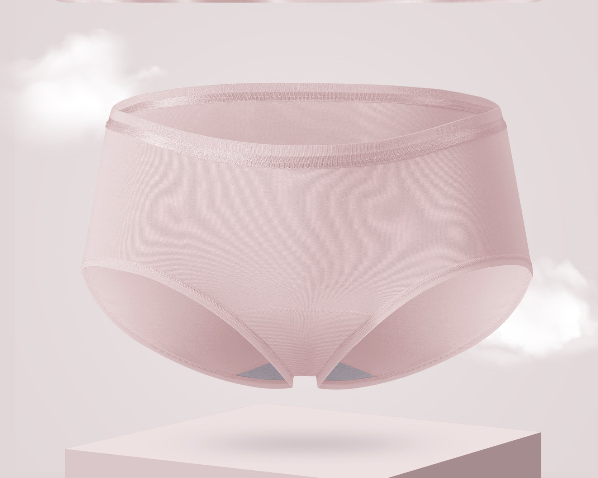 Antibacterial brief in soft pink made with cotton