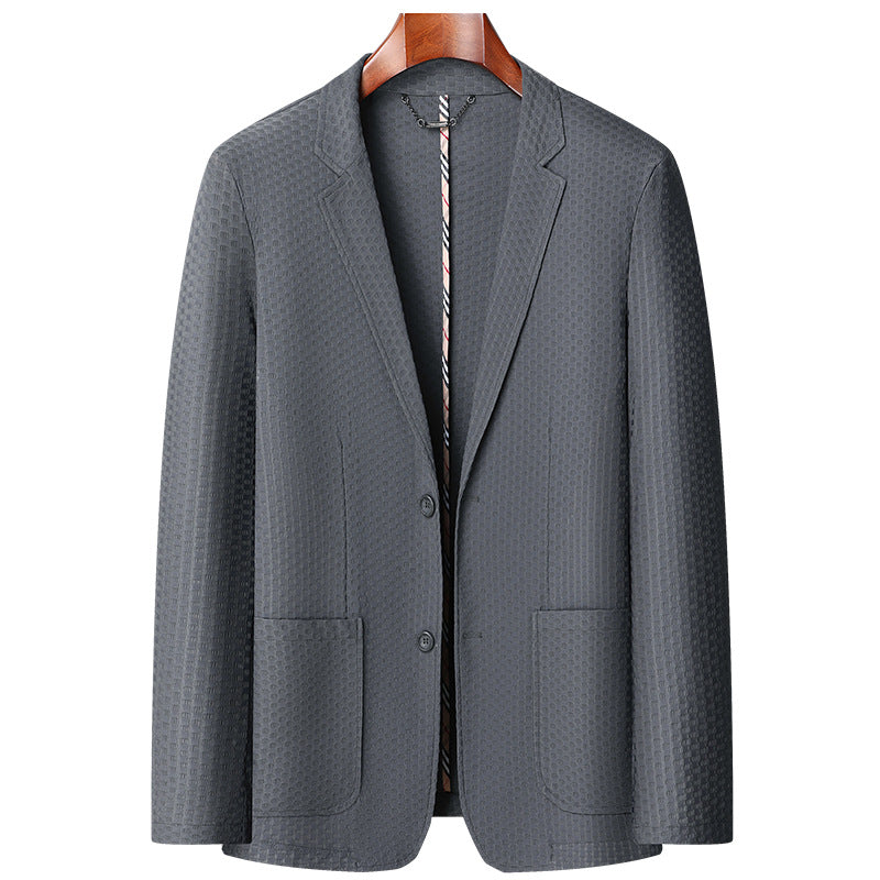 Men's Unlined Collarless Blazer | Spring/Summer Minimalist Jacket