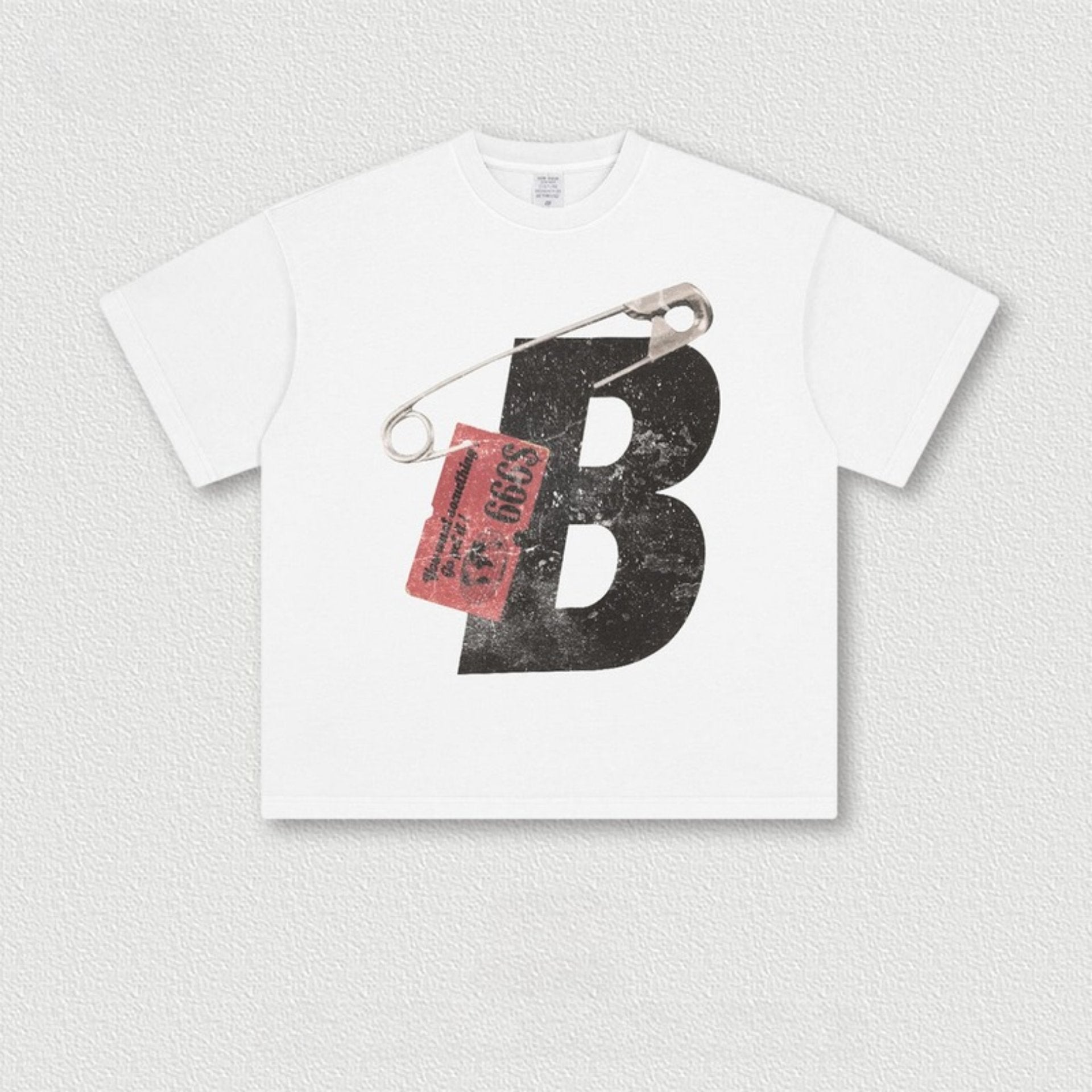 Oversized B Letter T-Shirt | Streetwear Graphic Tee