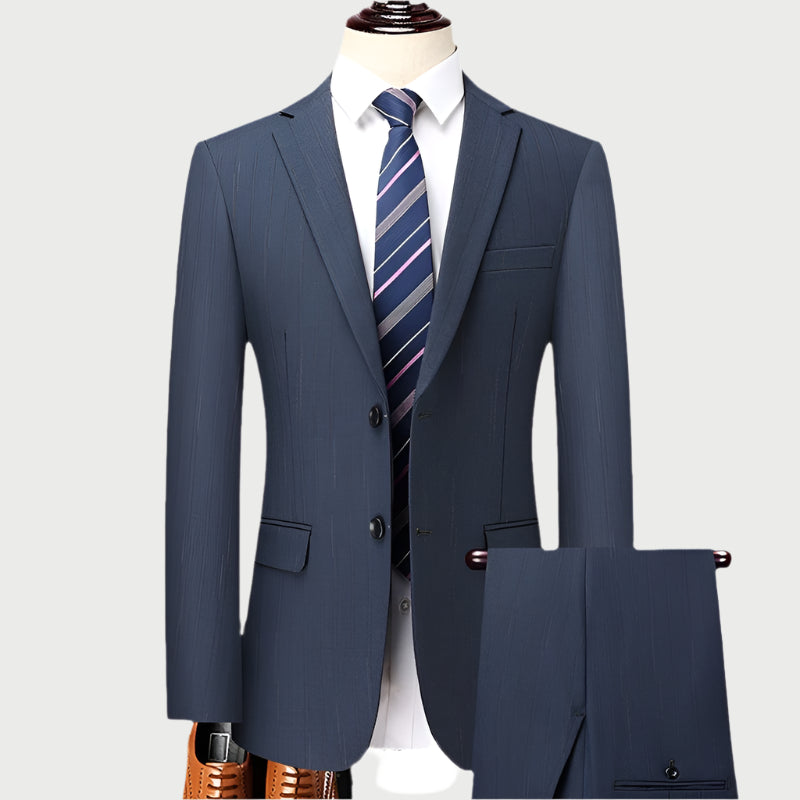 Men's Premium Striped Suit Set | Professional 2-Piece Collection