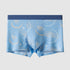 Polo blue men's boxer briefs with celestial moon and stars pattern, navy waistband design