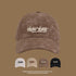Brown corduroy baseball cap with white 'NEW YORK' graffiti-style embroidery, shown with color variants below