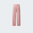  Light pink wide-leg jeans with relaxed fit and classic denim details