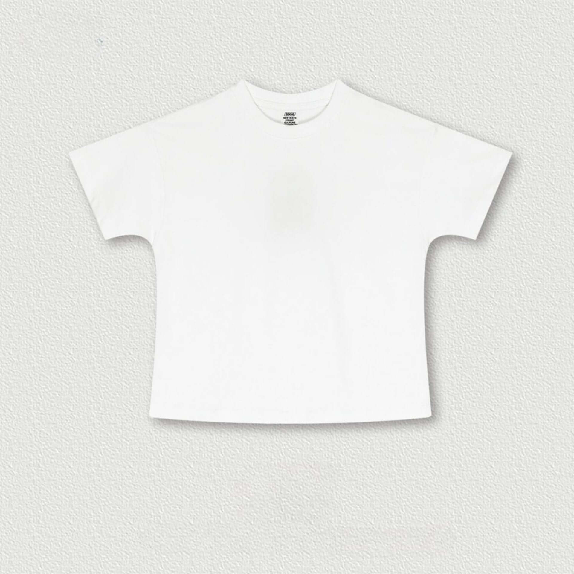 White cropped tee
