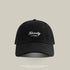Black baseball cap with white 'Naivety 1768' embroidered logo