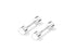 Silver 4mm cylindrical stud earrings in white background
