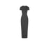 A sleek, form-fitting dark grey sleeveless maxi dress with a high neckline, displayed on a textured background.