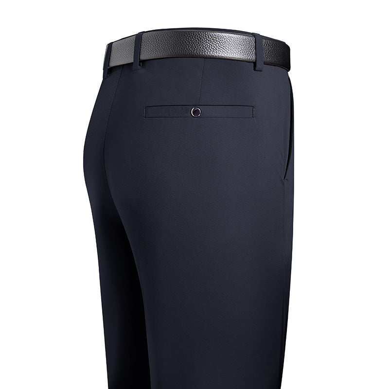 Pantalones de traje elásticos de 4 direcciones de primera calidad para hombre | Pantalones de negocios resistentes a las arrugas