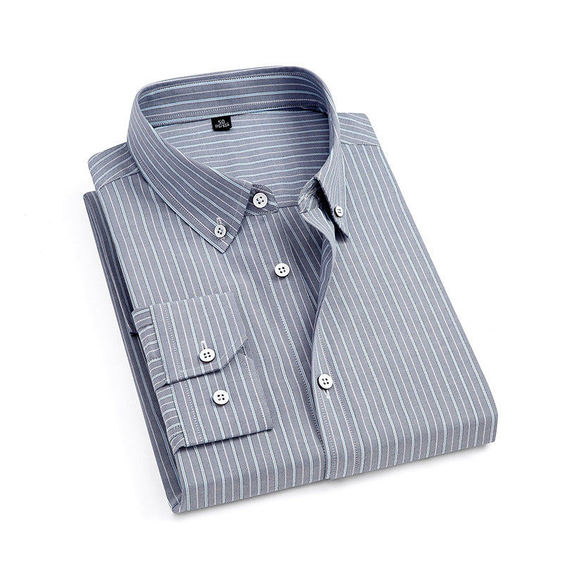 Camisa de negocios de algodón de primera calidad para hombre | Diseño clásico de corte ajustado