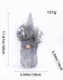 Measurement diagram of a gray Easter gnome with bunny ears, showing dimensions of 30cm height and 10cm width, weighing 121g.