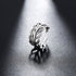 Adjustable feather ring with vintage boho design, crafted in silver-tone metal. A stylish statement band perfect for effortless, chic accessorizing.