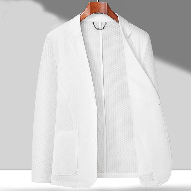 Men's Unlined Collarless Blazer | Spring/Summer Minimalist Jacket