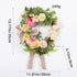 Close-up of an Easter wreath, measuring 35cm (13.77in) in height, 30cm (11.81in) in width, and 8cm (3.15in) in depth, weighing 249g.