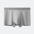 Light gray men's boxer briefs with centered pouch, smooth modal fabric, and dark waistband.