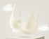 Cream seamless bra with lightweight support and deep V-neck.