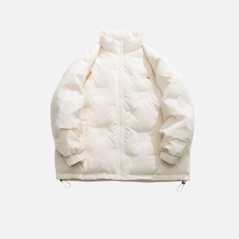 Minimal Stand Collar Down Puffer Jacket
