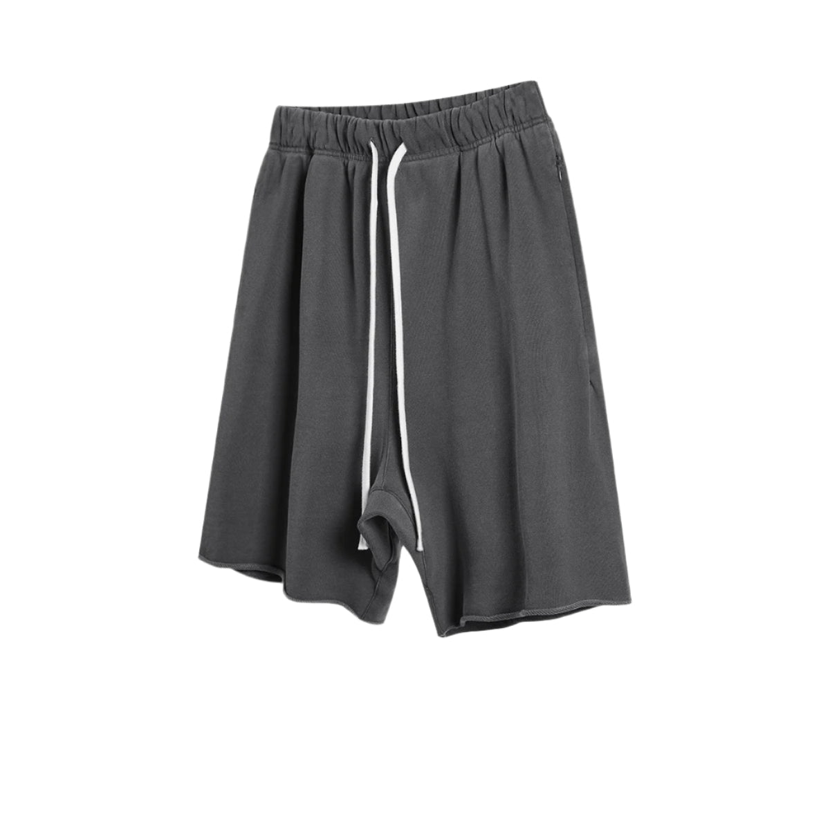 Premium Raw Edge Washed Cotton Shorts