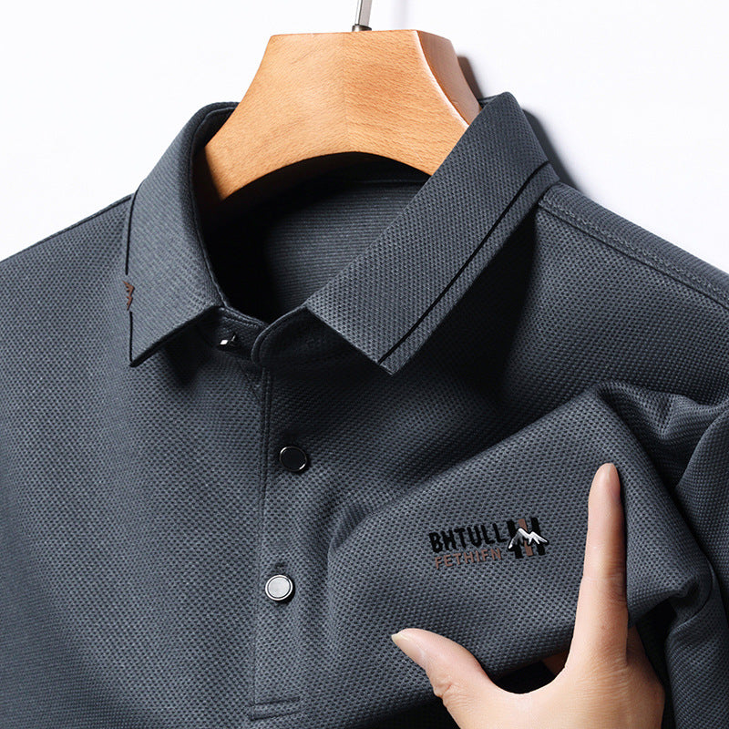 Men's Long Sleeve Performance Polo | Classic Minimal Design