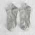 air of heather gray athletic ankle socks with ventilated mesh panels