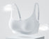 Minimalist baby blue seamless bra with adjustable straps and soft, flexible fabric, designed for all-day comfort.