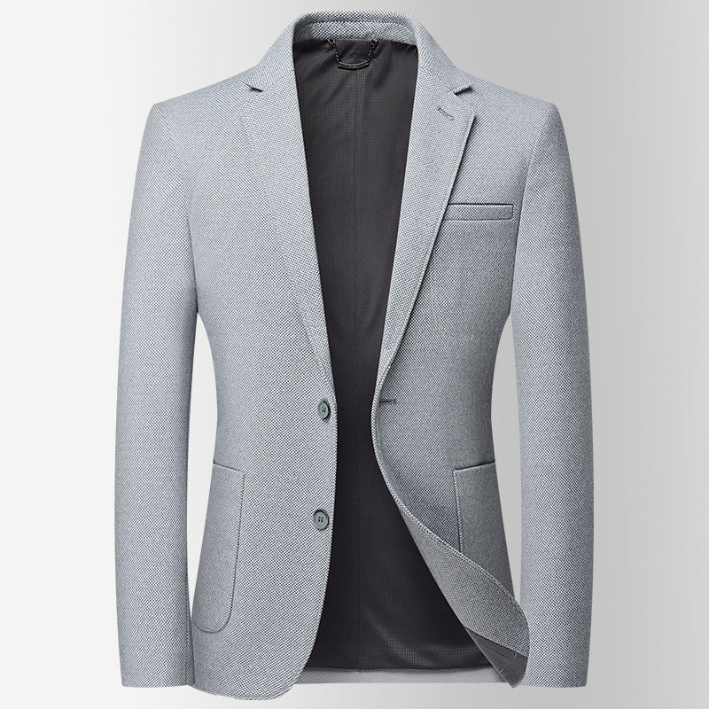 Men's Wool-Blend Blazer | Wrinkle-Free Business Casual Suit Jacket