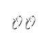 10mm silver star hoop earrings pair, technical product view