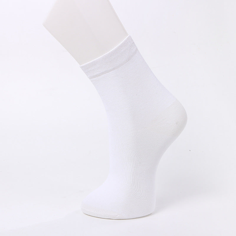 White ankle sock displayed on a mannequin foot