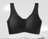 Black seamless cooling bra displayed on a pedestal.