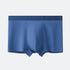 Navy blue men's boxer briefs with centered pouch, seamless design, and dark contrasting waistband