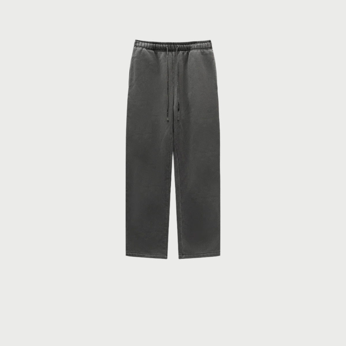 Men's Washed Fleece Distressed Sweatpants | Light Fleece Lined Straight Leg