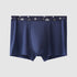 Royal Blue men's boxer briefs with snowflake pattern waistband, seamless design for winter collection