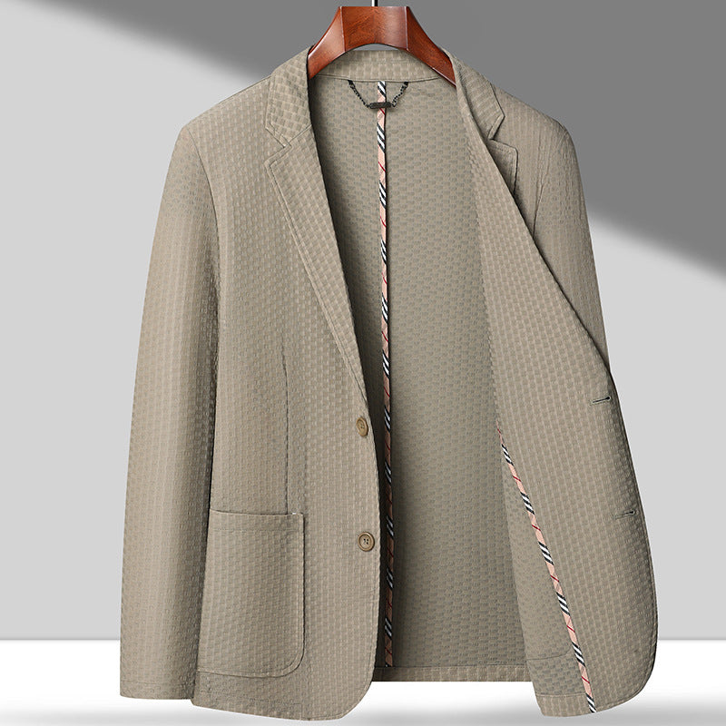 Men's Unlined Collarless Blazer | Spring/Summer Minimalist Jacket