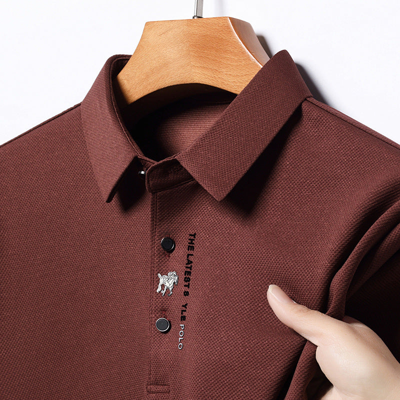 Men's Long Sleeve Performance Polo | Vertical Stitch Detail