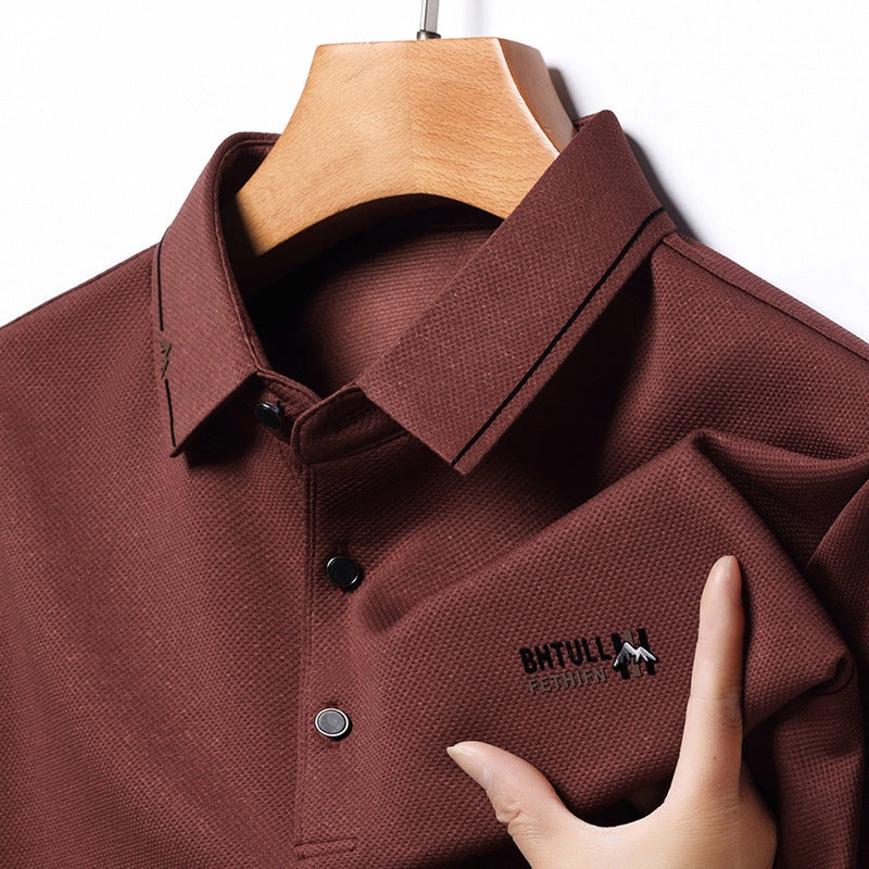 Men's Long Sleeve Performance Polo | Classic Minimal Design