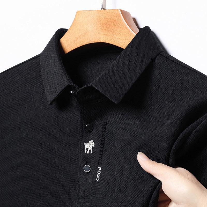 Men's Long Sleeve Performance Polo | Vertical Stitch Detail