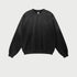 Black sweatshirt with faded splatter effect, shown flat lay