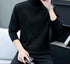 Black turtleneck sweater with fleece lining