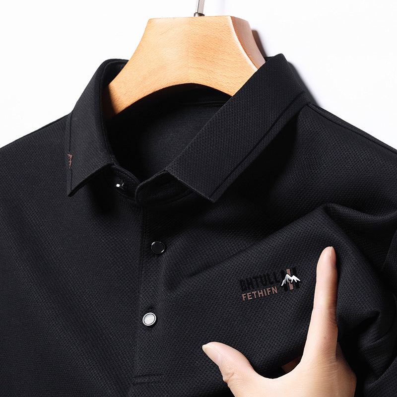 Men's Long Sleeve Performance Polo | Classic Minimal Design