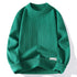 Green textured knit sweater