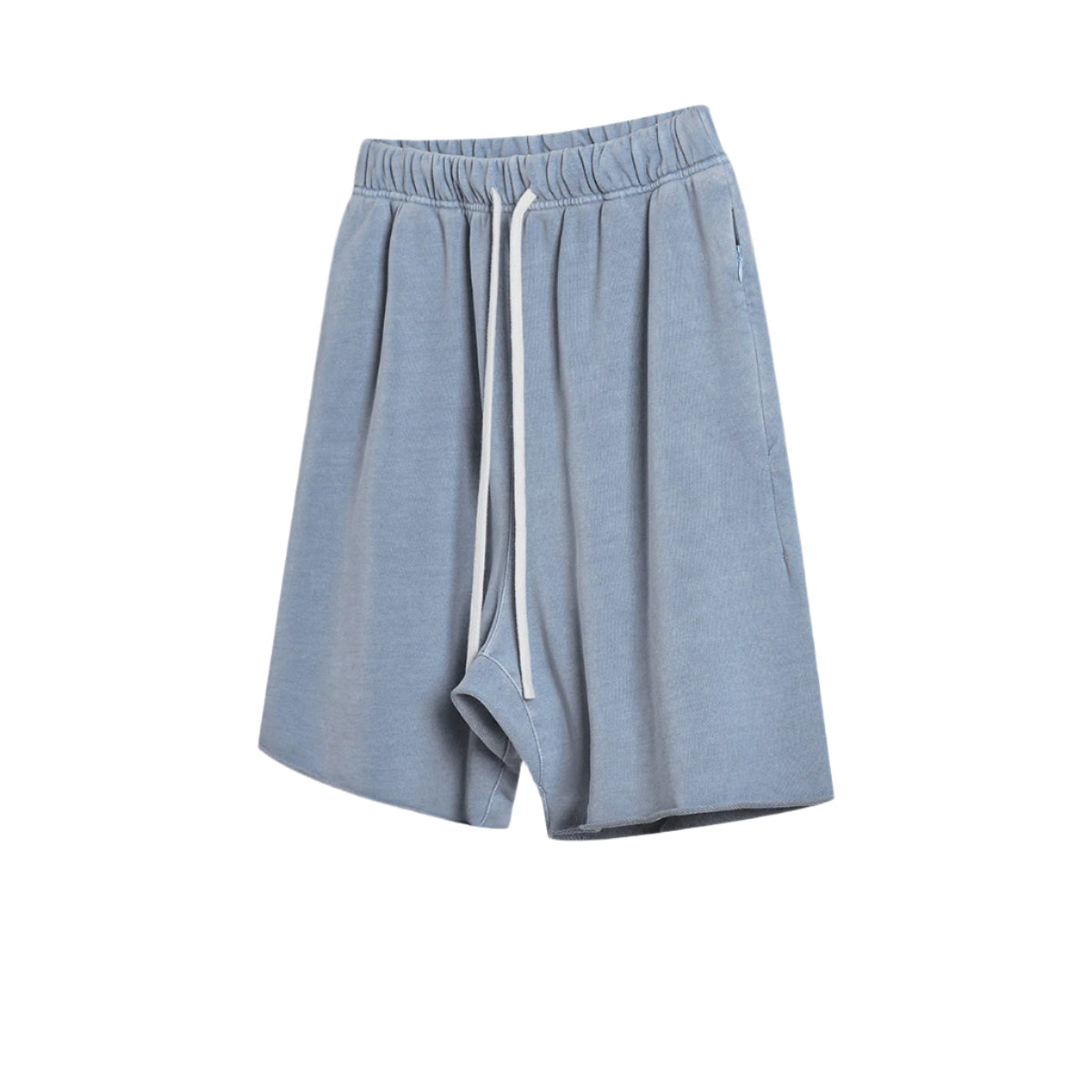 Premium Raw Edge Washed Cotton Shorts