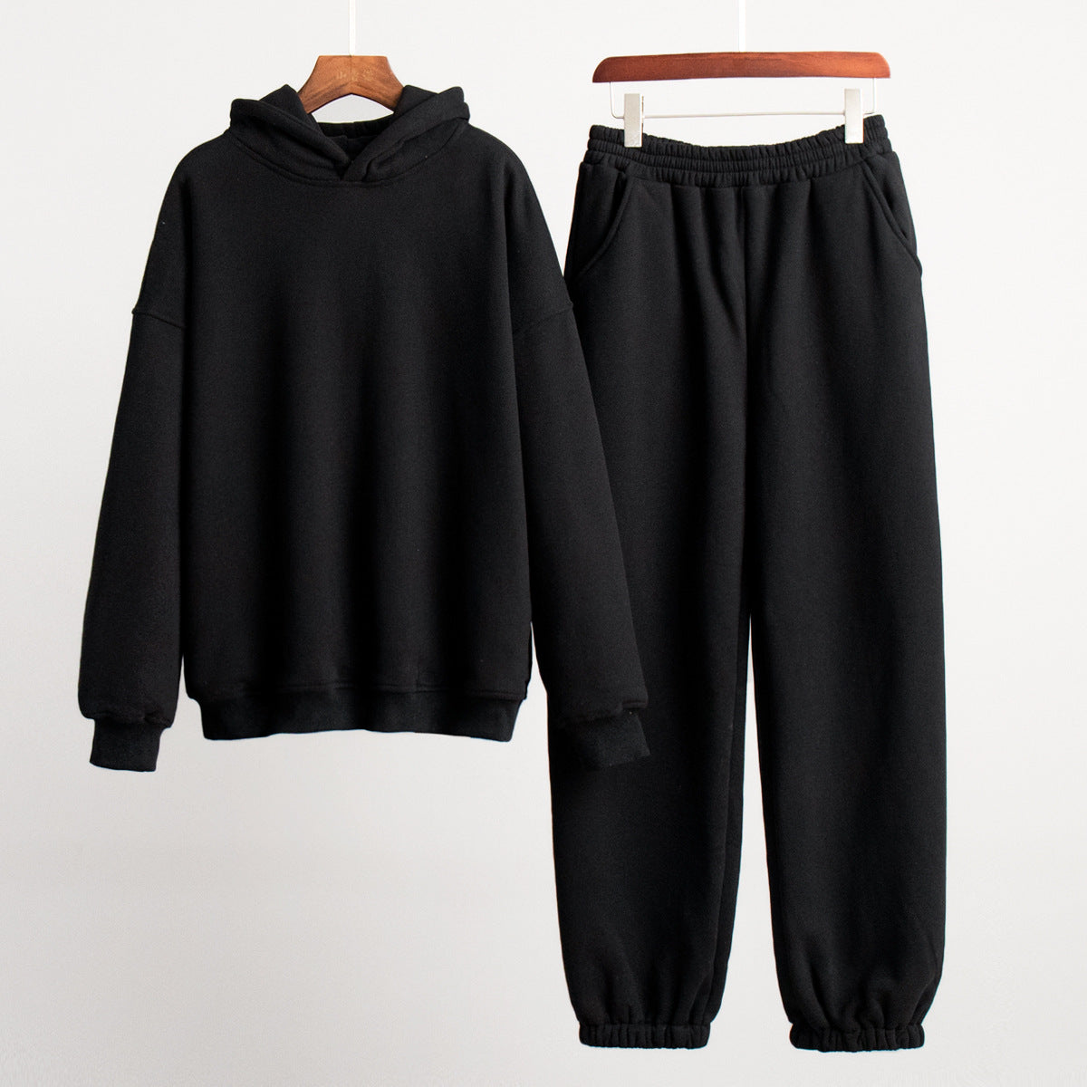 Oversized Cotton Blend Athleisure Sweat Set