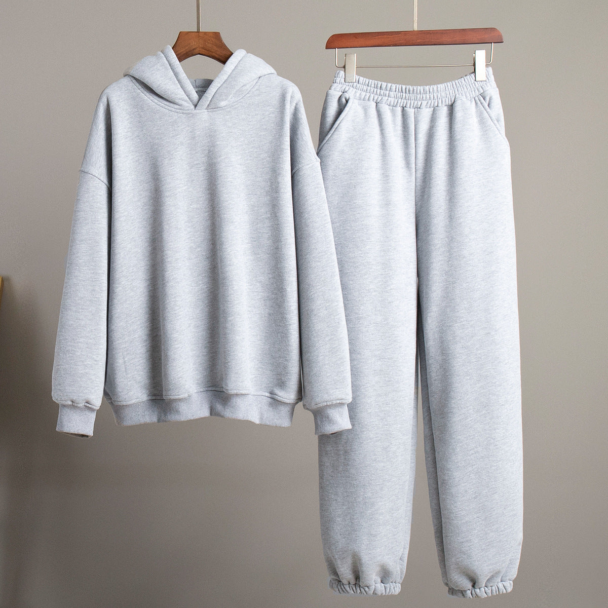 Oversized Cotton Blend Athleisure Sweat Set