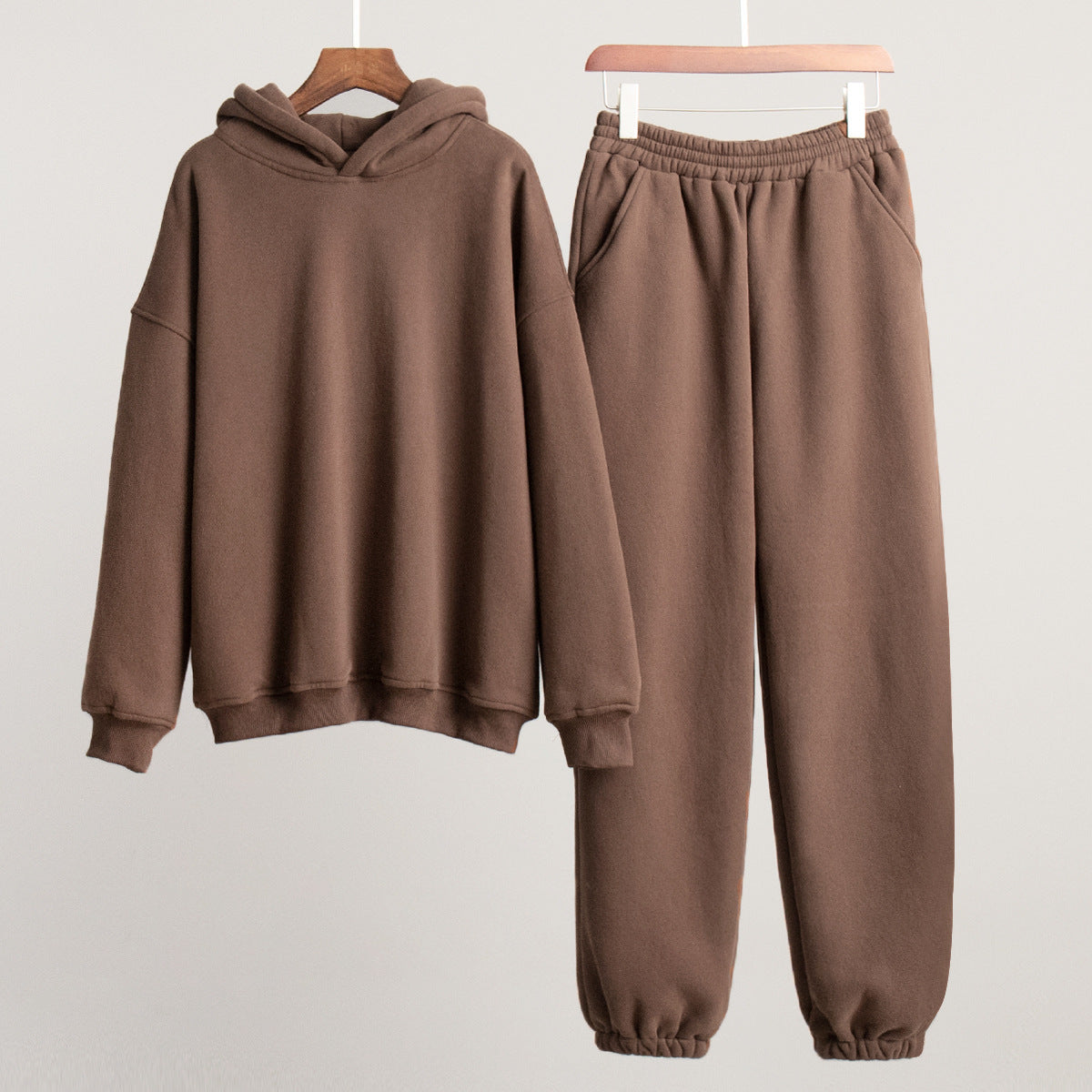 Oversized Cotton Blend Athleisure Sweat Set