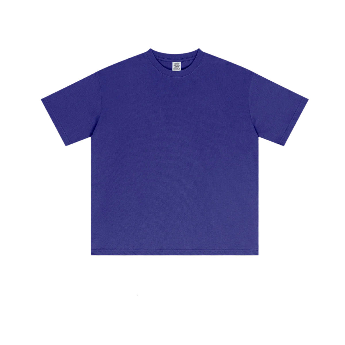 Royal blue oversized t-shirt with classic crew neckline, short sleeves and relaxed silhouette, featuring premium cotton fabrication